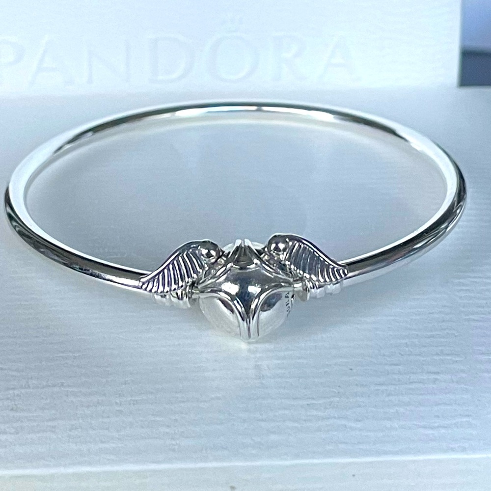 Pandora Harry Potter With Snitch Claps Bangle Bracelet 8.1 inches